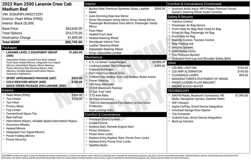 ram ram 2500 pickup 2022 3C6UR5FLXNG212291 image ram ram 2500 pickup 2022 3C6UR5FLXNG212291 image